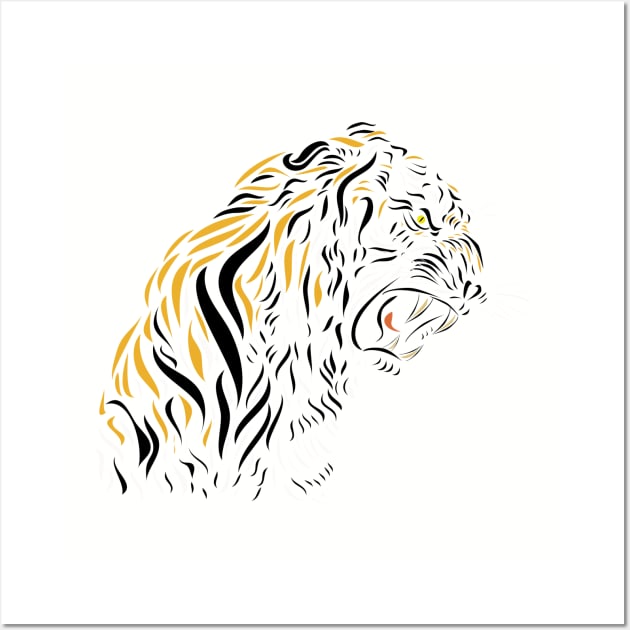 growling tiger Wall Art by Snapdragon